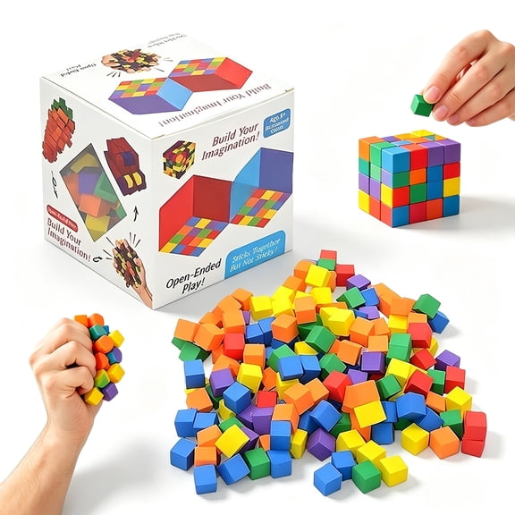 EclipseJewels Colorful Foam Squishy Stress Relief - EVA Sticky Sensory Building Blocks, Squeeze Fidget Toy for Desk Play