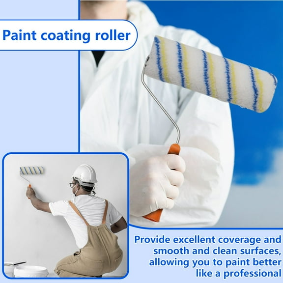 EclipseJewels Corner Paint Roller Brush for Precision Edges and Detail Work, 9-Inch Polyester Paint Roller for Cutting In, Trim, and Small Wall Areas, Professional Finish Tool,Multicolor