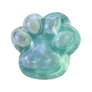 EclipseJewels Crystal Cat Paw Squishy Toy, Soft TPR Slow Rebound Stress Relief, Viral Sensory Squishy Toy for Anxiety & Relaxation,Green