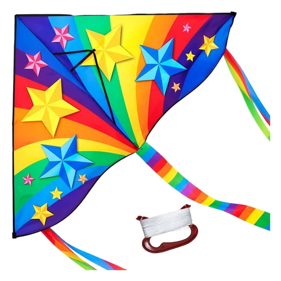 EclipseJewels Dinosaur Kite for Kids and Adults - Easy to Fly with String, Colorful Large Beach Kite for Outdoor Games Family Fun,C
