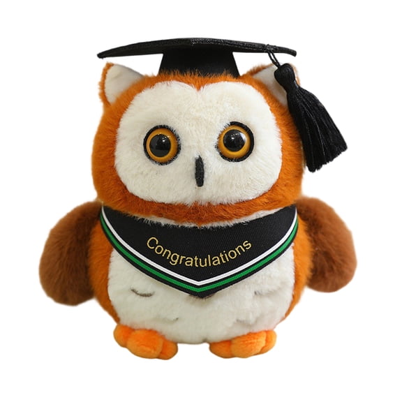 EclipseJewels Doctor Owl Plush Toy - Creative Adorable Animal Doll Perfect for Holiday Birthday Graduation Gift, Companion for Children,Green