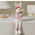 thumbnail image 1 of EclipseJewels Easter Bunny Doll Figurine, 10 Inch Rag Doll Plushie with Carrot for Spring Decor, Cute Stuffed Animal Ornament for Kids Easter Basket Gifts,Pink, 1 of 6