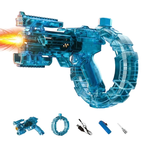 EclipseJewels Electric Motorized Water Gun with Rechargeable Battery, High-Power Automatic Water Blaster for Outdoor Pool Beach Party, Summer Toy for Boys Girls,Blue