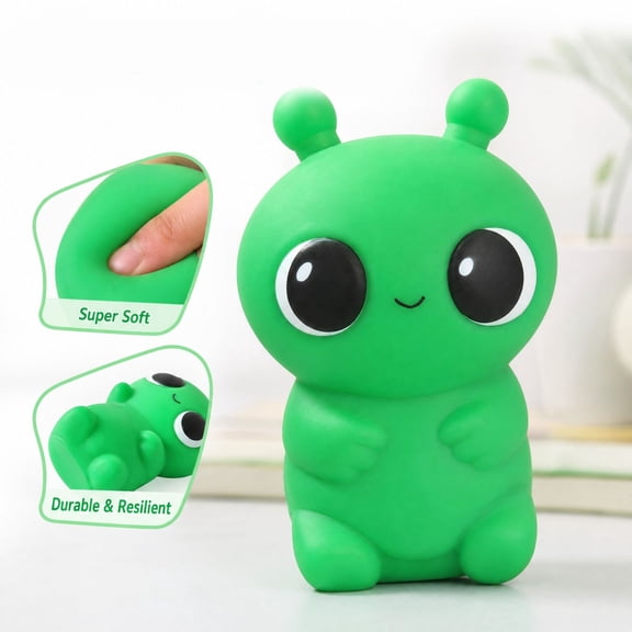 EclipseJewels Green Alien Squish Fidget ToyRelaxing Squeeze Ball, Calming Gift for Kids and Adults, Party Favors, Stress Management Fun Squeeze Toy