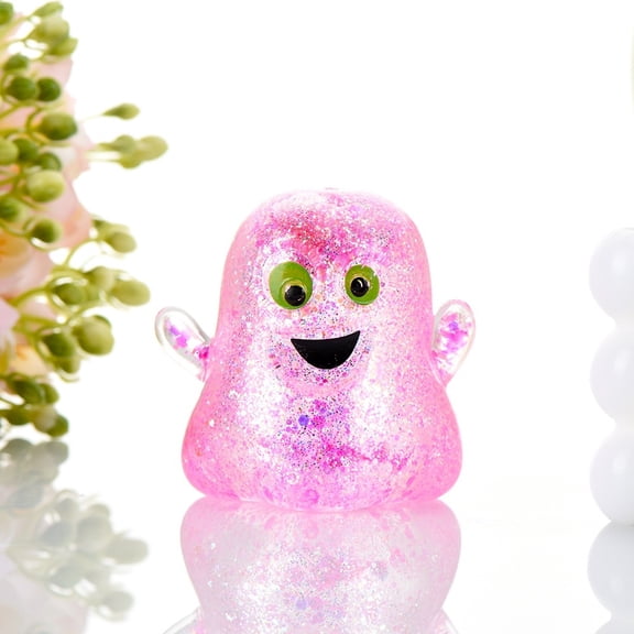 EclipseJewels Halloween Ghost Squishy Toy Stress Relief Slow Rising Sensory Fidget for Party Gifts - Pink