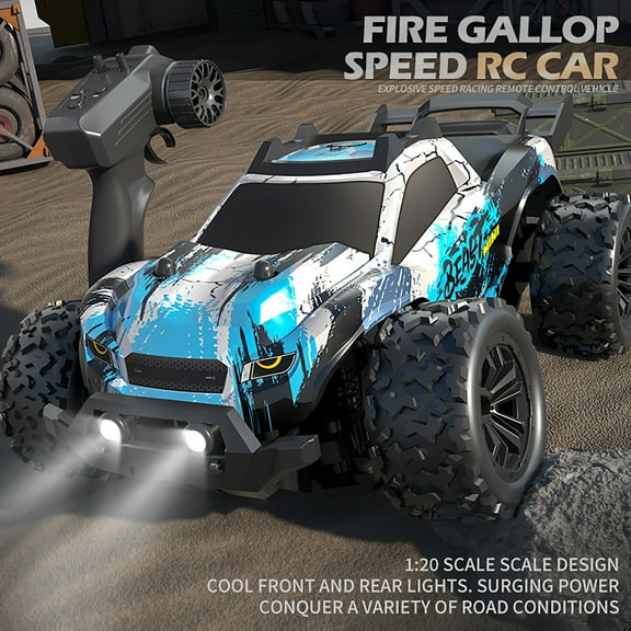 EclipseJewels High-Speed Competitive Off-Road Racing Toy Model, Remote Control Big Foot Monster Truck, RC Vehicle for Hobbyists and Enthusiasts of Competitive RC Racing,blue