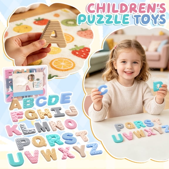 EclipseJewels Montessori Educational Toy for Spelling - 26 PCS Silicone Magnetic Letters Uppercase ABC Fridge Magnets, Preschool Learning Alphabet, Refrigerator Magnets Birthday Gift