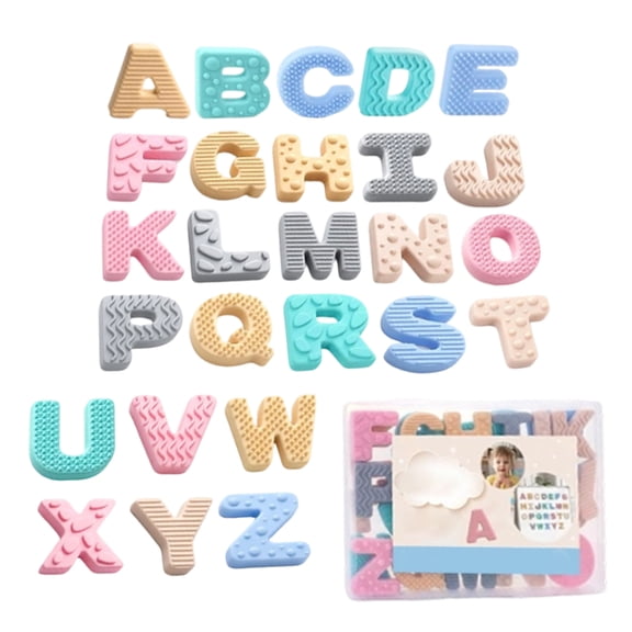 EclipseJewels Montessori Toy for Preschool Learning - 26 PCS Silicone Magnetic Letters ABC Fridge Magnets, Uppercase Alphabet Magnets, Spelling Refrigerator Gift,As shown