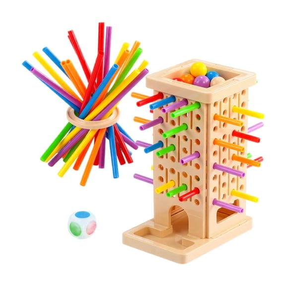 EclipseJewels Montessori Toys for 4-6 Year Olds - Colorful Sticks Pull Out Wooden Board Game, Fine Motor Skills Toy for 3+ Year Kids, Family Travel Game Gift,As shown