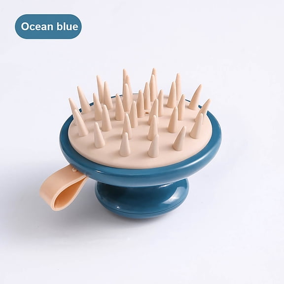 EclipseJewels Multi-Function Silicone Shampoo Brush and Scalp Massager, Handheld Shower Brush for Hair Washing, Body Massage, and Spa Treatments, Portable and Easy to Clean,Blue