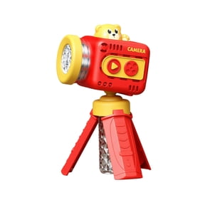 EclipseJewels Music & Lights Bubble Machine for Kids - Handheld Rechargeable Camera Bubble Blower, Includes Solution, Cute Toy for Parties, Weddings & Toddler Play,Red