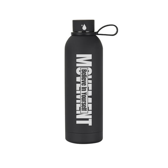 EclipseJewels Personalized 16.9oz (500ml) Stainless Steel Insulated Water Bottle with Small Mouth & Handle, Portable Outdoor Sports Thermos for Hot & Cold Drinks,black