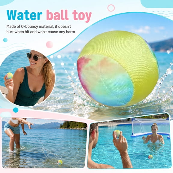 EclipseJewels Pool Ball Toy – Blue Colorful Water Bouncing Ball, Great for Swimming Pool, Beach, Lake, River. Use as Pool Skipping Ball, Party Activity, Bounce Fun for Teens & Adults