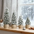 thumbnail image 1 of EclipseJewels Piece of Mini Artificial Christmas Trees 6-12 Inches with Snow Flocking, Small Tabletop Xmas Trees for Home Desk Craft Decor and Winter Village,C, 1 of 6