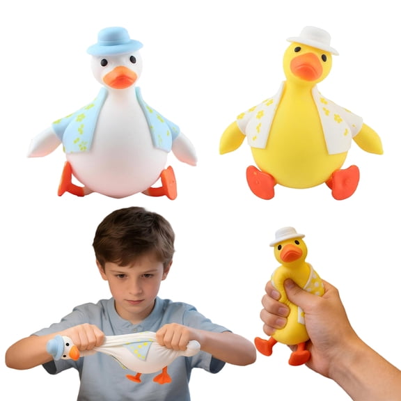 EclipseJewels Sitting Flour Duck Squishy Toy - Creative Cute Animal Decompression, Soft Slow Rising Stress Relief for Kids Adults, Squishy Toys Desk,B