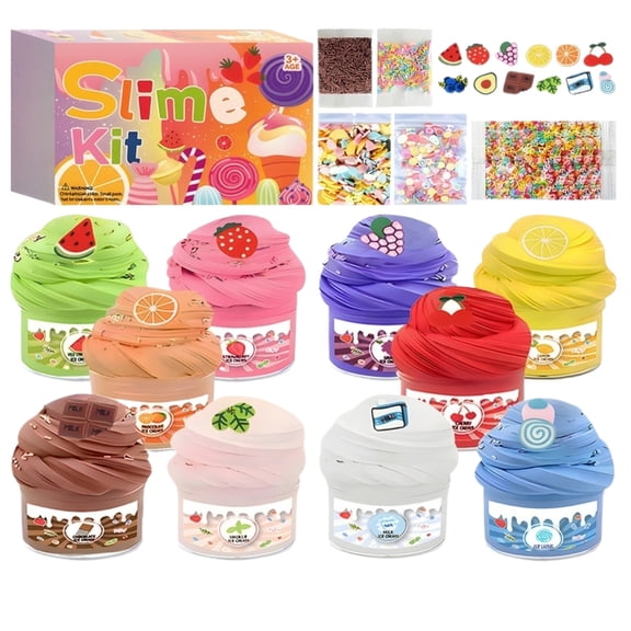 EclipseJewels Slime Kit with Soft Squishy Clay, Creative Sensory Play for Stress Relief, Fun DIY Craft Set, Squishy Toys for Relaxation,A
