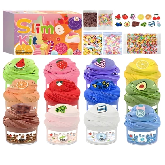 EclipseJewels Slime Kit with Soft Squishy Clay, Creative Sensory Play for Stress Relief, Fun DIY Craft Set, Squishy Toys for Relaxation,B