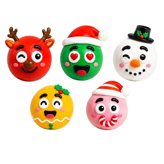 EclipseJewels Squishy Stress Relief Toys - Christmas DIY Reindeer Face Changing Squeeze Fidget Toy, Random Style, Stress Balls, Fun Squishy