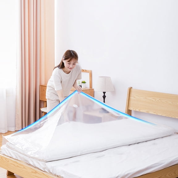 EclipseJewels Vacuum Bag for Mattresses, Rubber Mattress Vacuum Bag with Double Zip, Reusable Mattress Protector & Storage Bag,A