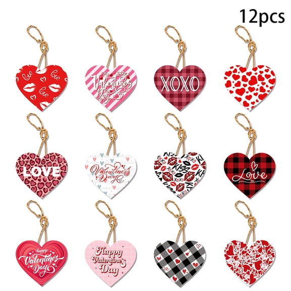 EclipseJewels Valentine's Day Paper Heart Hanging Ornaments, Small Decorative Pendants for Gift, Christmas, Wedding, and Themed Party Decor,A