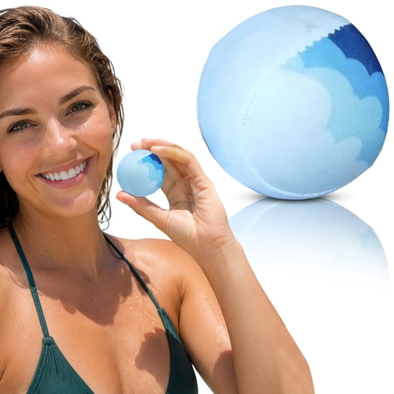 EclipseJewels Water Bouncing Ball – Blue Pattern Pool Ball Toy for Swimming Pool, Beach Lake River. Perfect Pool Party, Water Sports, Bounce Activity, also as Floating Pool Ball for Teens