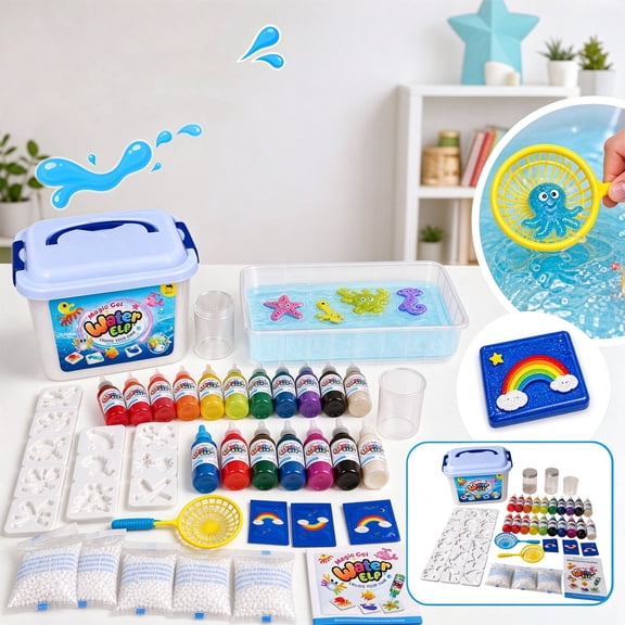 EclipseJewels Water Elf DIY Material Kit - Creative Educational Squeeze Toy for Kids, Sensory Craft Kit for Stress Relief and Party Activities, Gift
