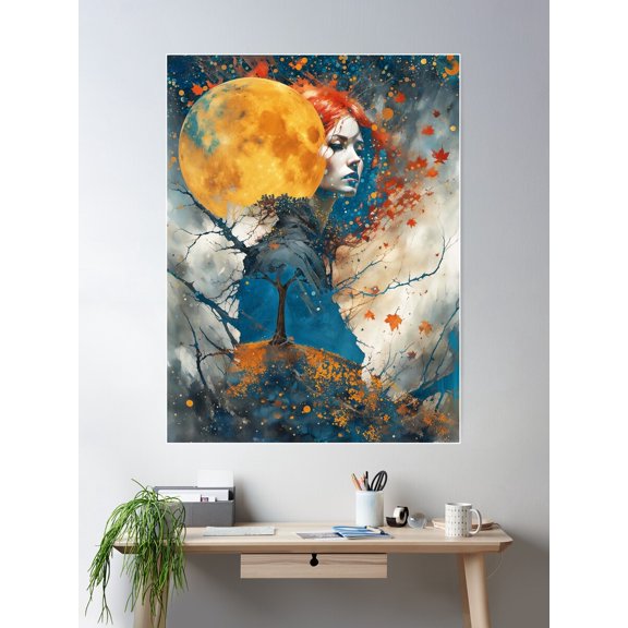 Eclipsed Poster Wall Art, Modern Wall Decor For Living Room Bedroom, 16x24 UNFRAMED