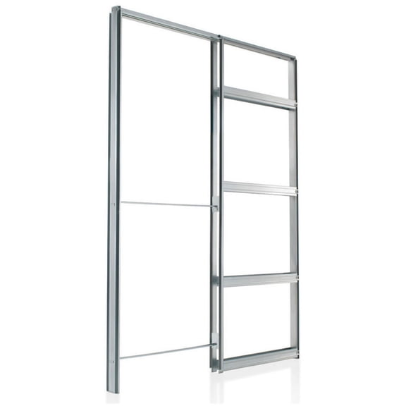 Eclisse EKQ4280 Pocket Door System Steel Frame Kit For 42" X 80" Doors - Silver
