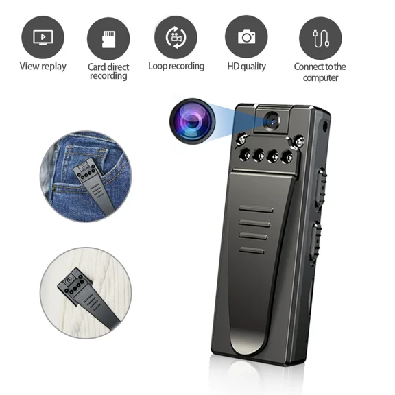 Eclytyku Aerial 1080p Back Clip Camera Live Recorder for Sports & Travel, Perfect for Vlogging