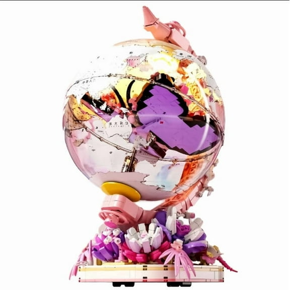 Eclytyku Butterfly Globe Building Set for Adults Rotatable Globe Display with Dual Illumination Modes, Perfect for Home, Office, and Educational Decor (657PCS)