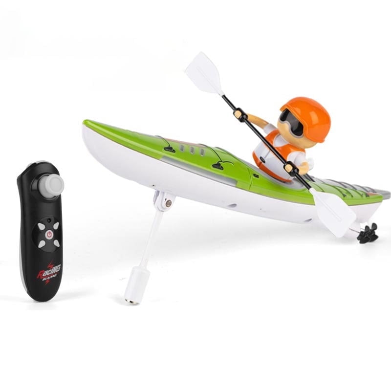 Eclytyku Kids Remote Control Boat Toy, Toddler RC Kayak Paddle Boat Bath Toys Boy 4-8-12, Water Race Boat W/Light Outdoor Pool Lake, Stocking Stuffer Birthday Gift 5 6 7 9 10 Year Old Child