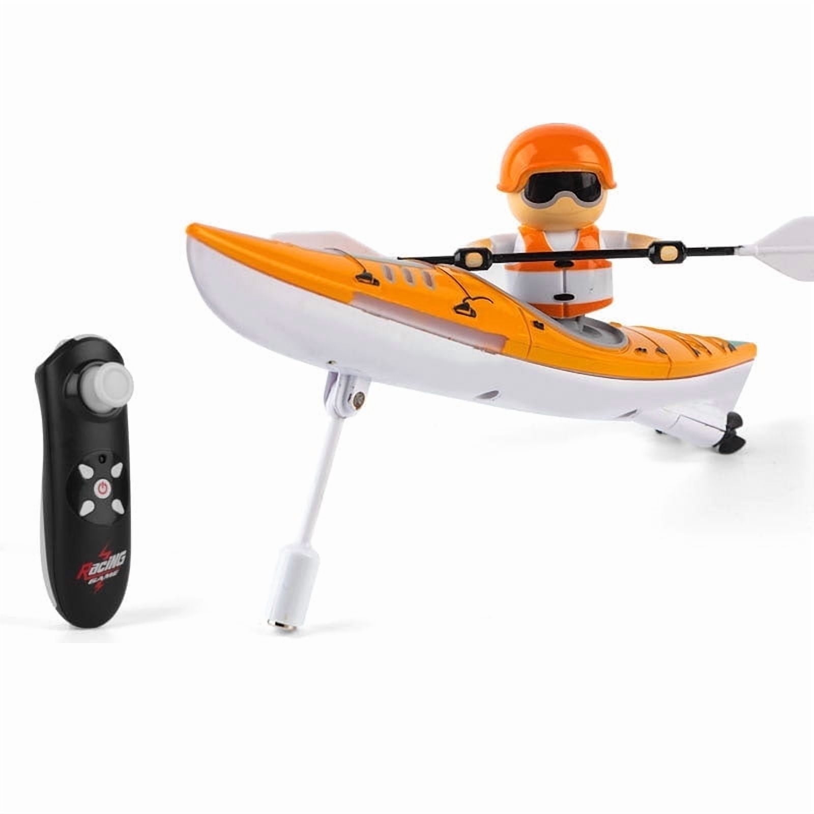 Eclytyku Kids Remote Control Boat Toy, Toddler RC Kayak Paddle Boat Bath Toys Boy 4-8-12, Water Race Boat W/Light Outdoor Pool Lake, Stocking Stuffer Birthday Gift 5 6 7 9 10 Year Old Child
