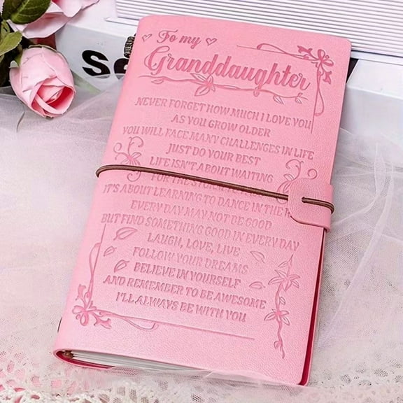 Eclytyku Pink Journal 136-Page Writable Planner with Card Slot Organizer & Customizable Pages A Charming Gift for Granddaughters for School, Home, and Creative Adventures