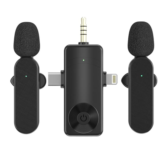 Eclytyku Wireless Lavalier Mic System– Auto Pairing, Noise Cancellation, Reverb, 5-6H Battery, 20m Range