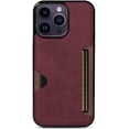 thumbnail image 1 of Eclytyku iPhone 15 Wallet Case - Wallet Slayer [Slim + Protective] Credit Card Holder - Drop Tested Hidden Flip Card Slot Cover Compatible with Apple iPhone 15 ,Wine Red, 1 of 5
