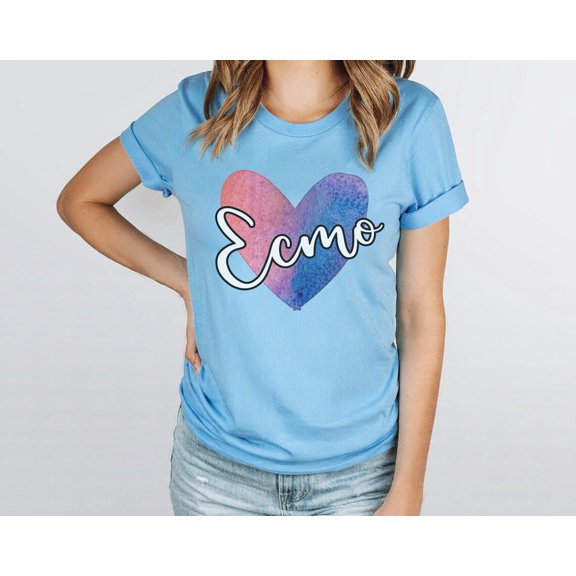 Ecmo Nurse T-Shirt - Ecmo Specialist Heart Shirt - Cvicu Icu Picu Nurse Shirt, Nursing Critical Care Rn Tshirt Tee Nurses Week