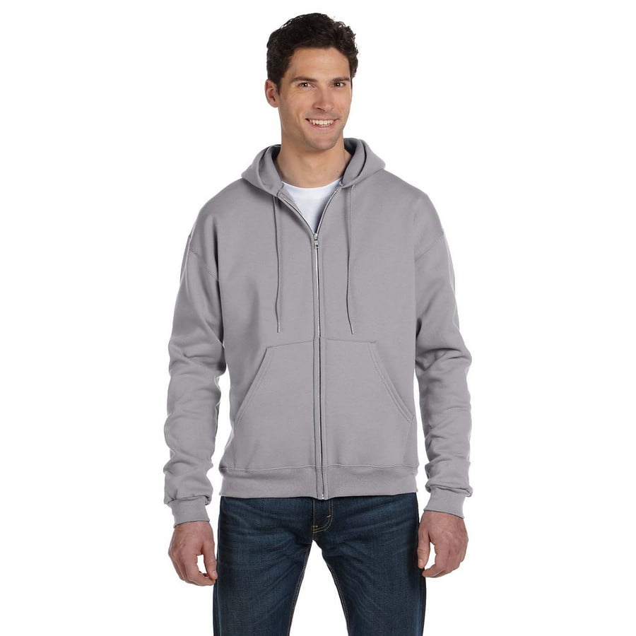 Eco 9 oz.; 50/50 Full-Zip Hood - LIGHT STEEL - S
