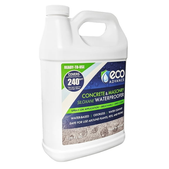 Eco Advance Concrete/Masonry Siloxane Waterproofer, Ready-to-Use, 1 Gallon