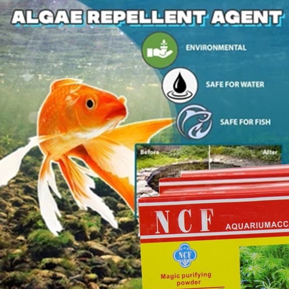 Eco-Aquarium Purifying Powder, Algae Repellent Agent Tank Moss Remover For Aquarium, 3Pc Pack For Maintaining Clean And Healthy Aquatic Environments