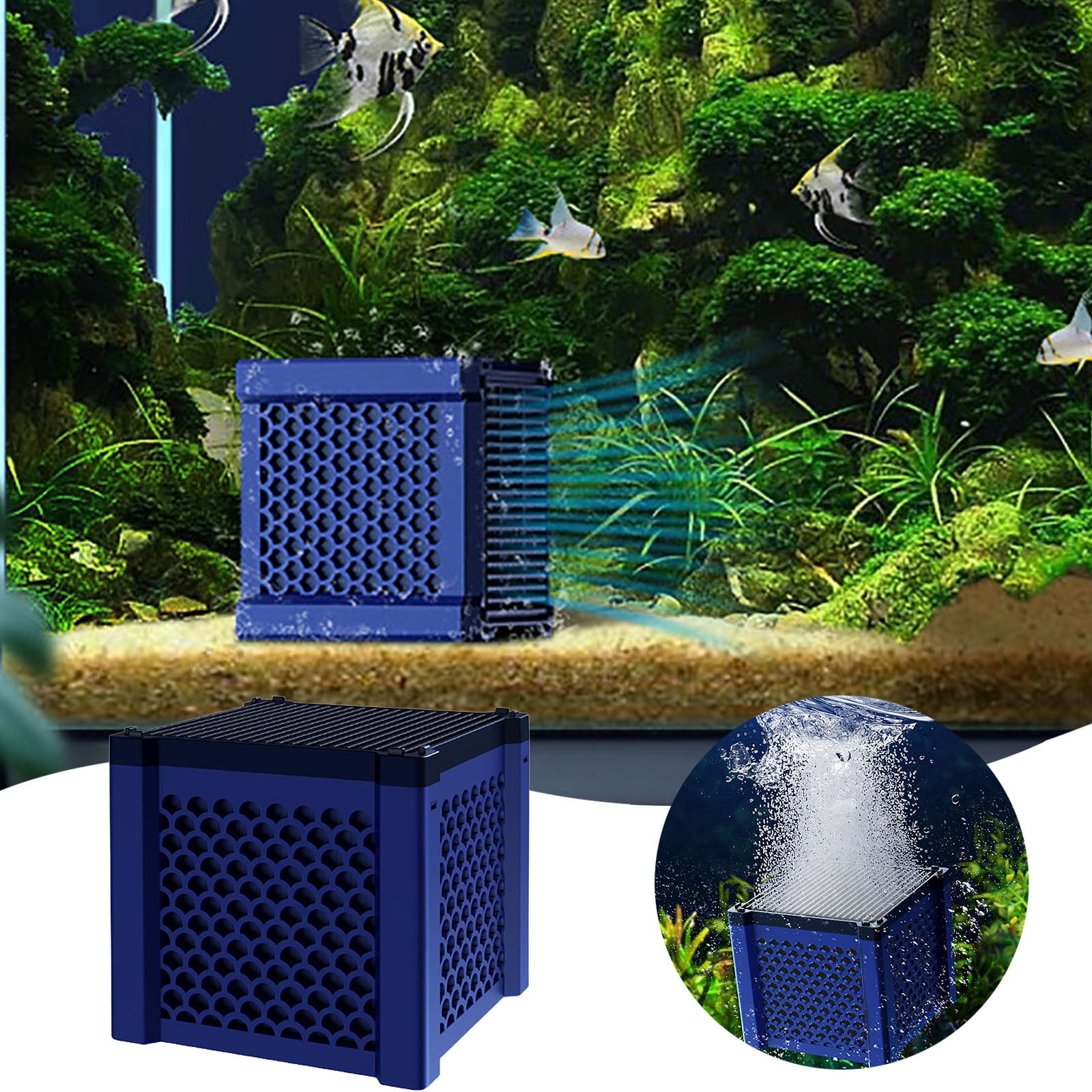 View of Eco-Aquarium Water Trough Purifier Cube, Activated Carbon Filter Media ...