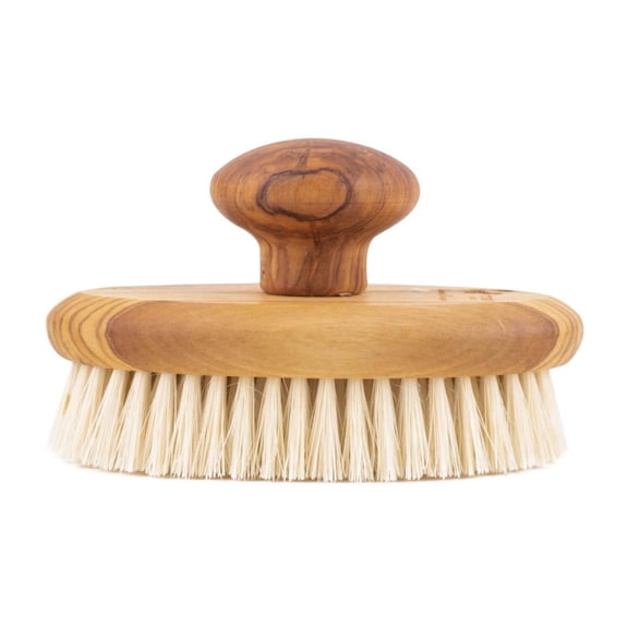 Eco Bath London Natural Sisal Olive Wood Hand Brush - Premium Olive Wood Sisal Hand Brush