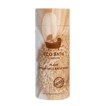 Eco Bath London Plain Epsom Salt Bath Soak - Tube- 100% Pure Epsom Salt, Magnesium Bath Salts for Skin Care 2.2 lb (1 kg)