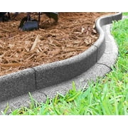 Eco Border 3" x 48" Grey Rubber No Dig Landscape Garden Border Edging Pack 6