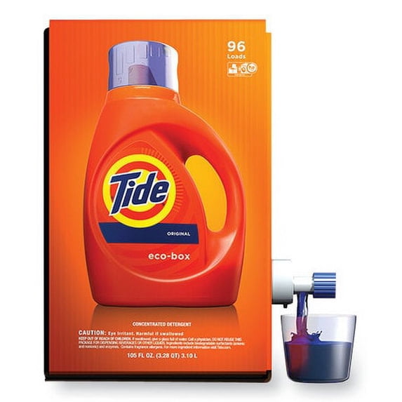 Eco-Box HE Liquid Laundry Detergent, Tide Original Scent, 105oz