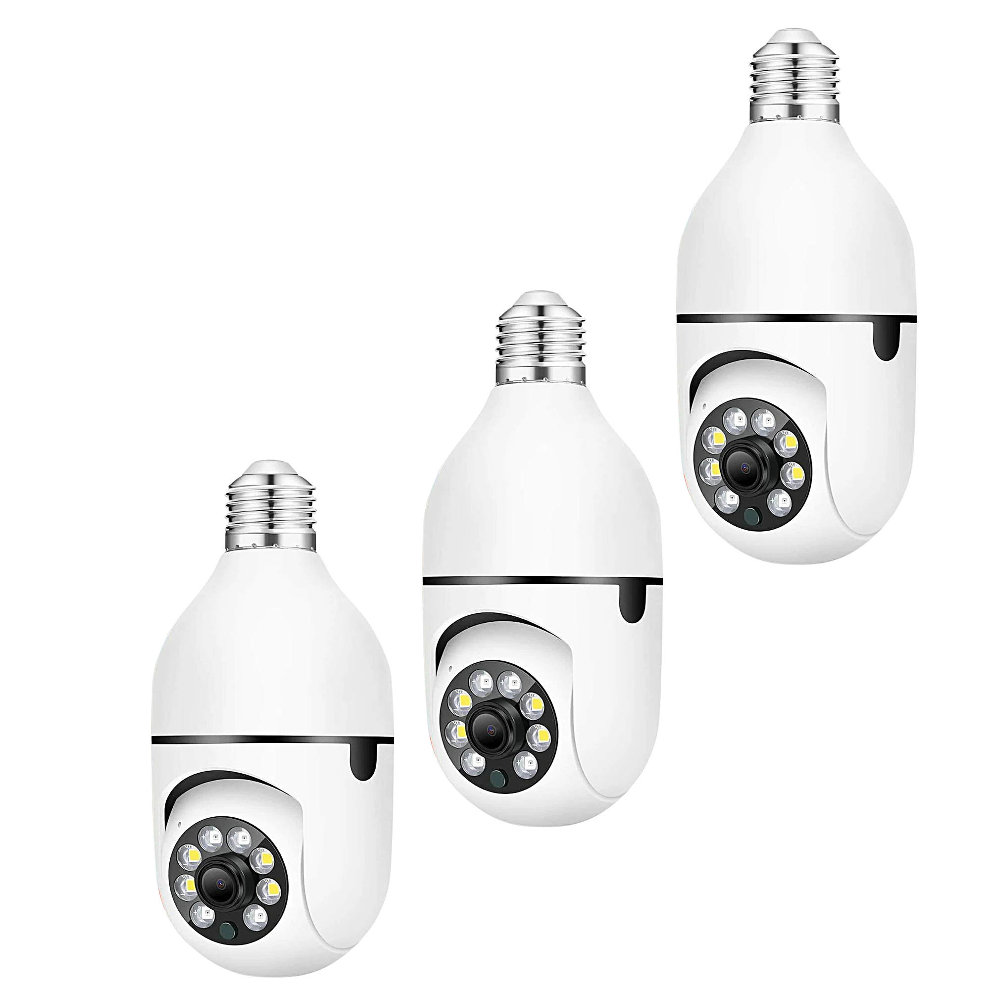 Eco-Bright Wifi Surveillance Light Bulb Camera Full Color Night Vision ...
