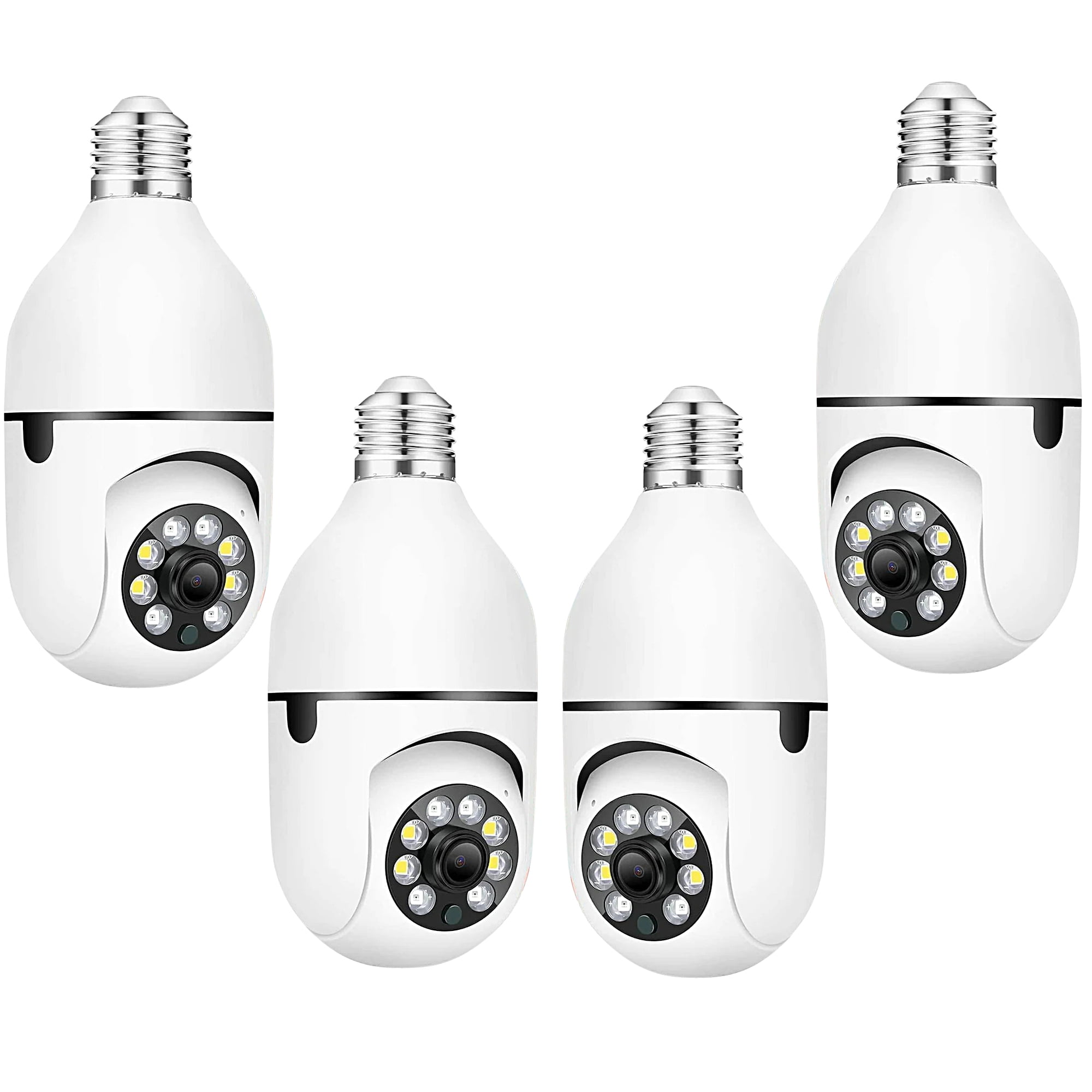 Eco-Bright Wifi Surveillance Light Bulb Camera Full Color Night Vision ...