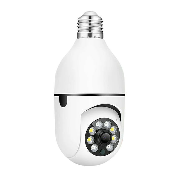 Eco-Bright Wifi Surveillance Light Bulb Camera Full Color Night Vision Automatic Human Tracking Zoom Indoor Security Monitor