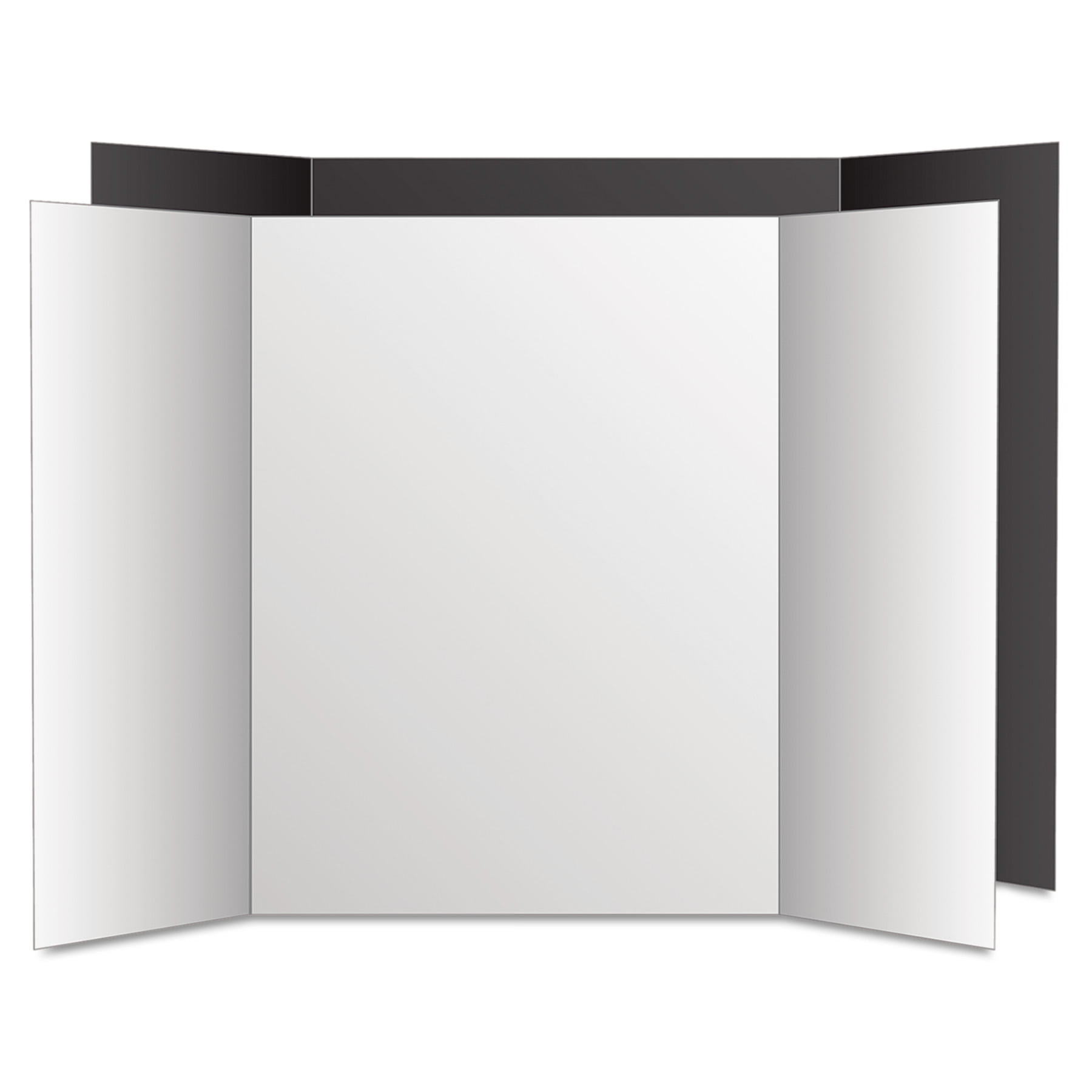 Eco Brites Too Cool TriFold Poster Board, 36 x 48, Black/White, 6/PK GEO27135