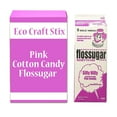 thumbnail image 1 of Eco Craft Stix Pink Floss Sugar – 3.25 lbs | Premium Cotton Candy Sugar for Fluffy & Delicious Treats | Perfect for Carnivals, Parties & Concession Stands, 1 of 5
