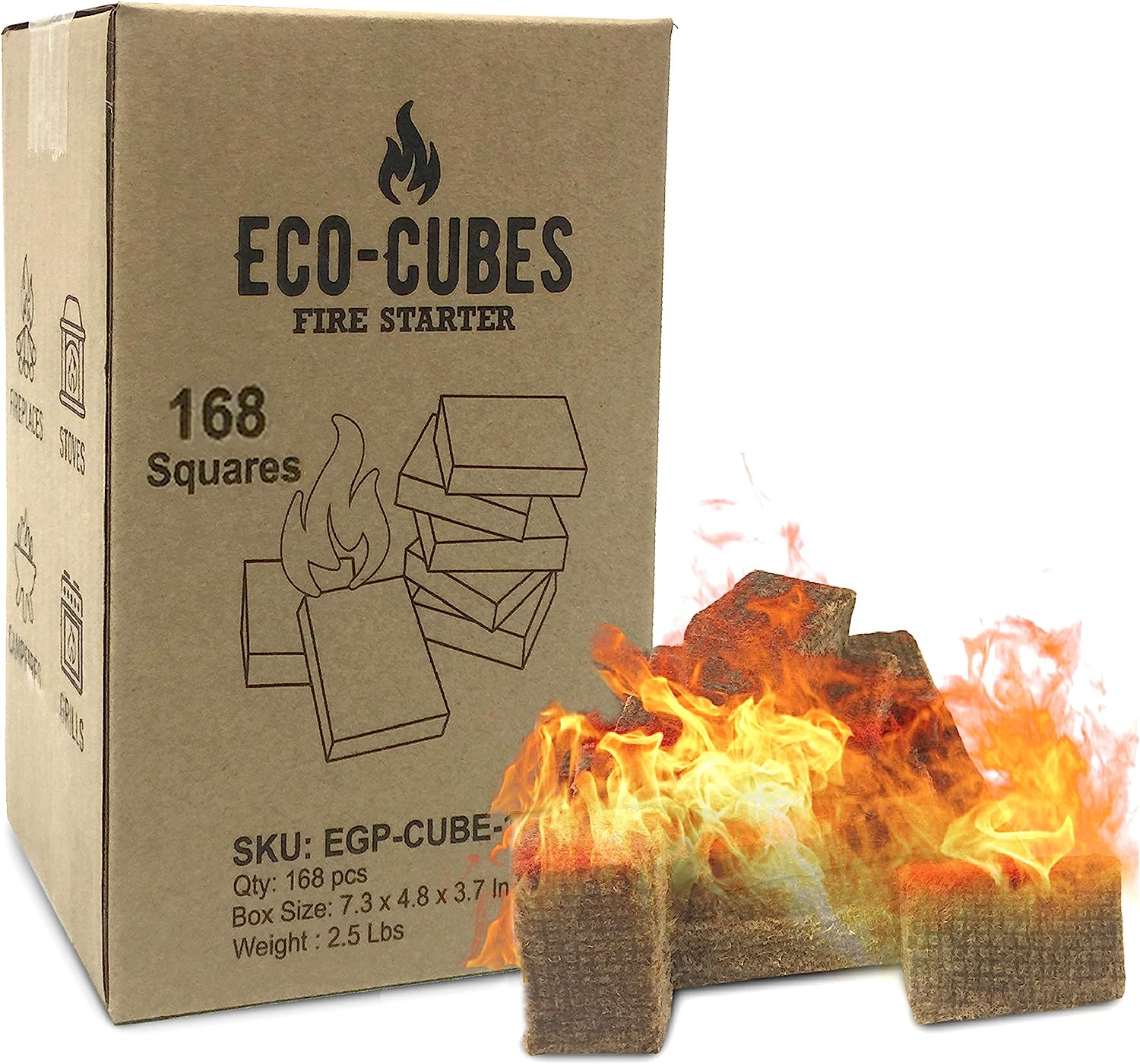 Eco Cubes Fire Starter Squares Great Fire Starters for Wood Stove